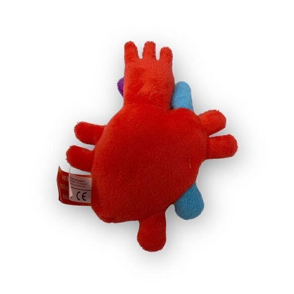 Giant Microbes Heart Stuffed Plush Bloodshot Eyes Red Version by Drew Oliver 5” - Picture 2 of 5